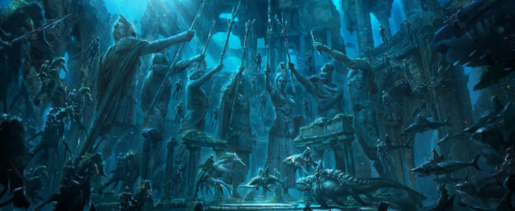 Les statues des rois des sept royaumes dans Aquaman