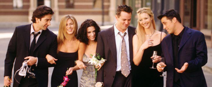 Ross, Rachel, Monica, Chandler, Phoebe et Joey