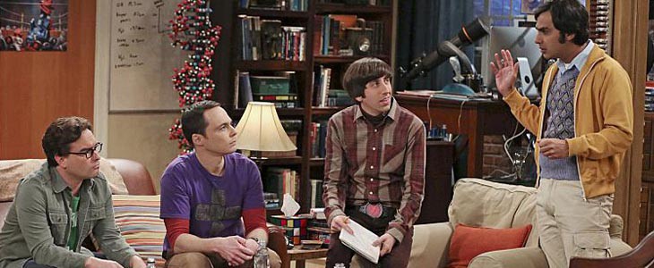 Sheldon, Leonard, Howard et Raj dans TBBT